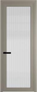 Межкомнатная дверь Profil Doors 1 AGP цвет профиля Никель матовый, стекло безопасное 6 мм мору осветленное 600x2000
