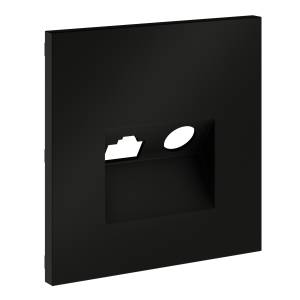 Лицевая панель для ТВ-розетки+Ethernet RJ45 Voltum S70 VLS002708 черный