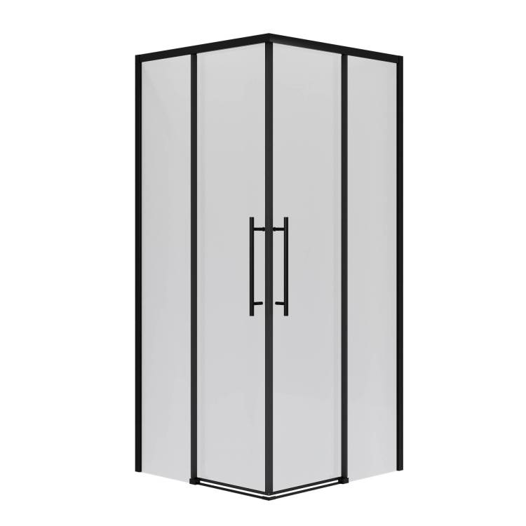 Душевой уголок Niagara Nova NG-6830-34BLACK профиль черный матовый, стекло прозрачное, 100x100x195