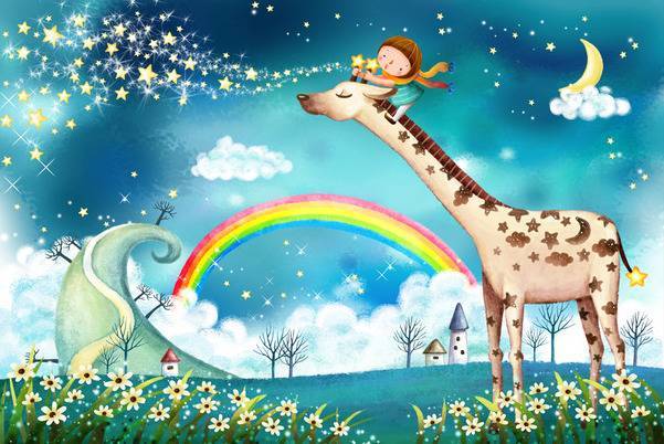 3D Фотообои Artegrafico «Сказочная ночь» DN007 песок