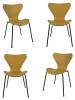 Комплект стульев Bradex Home Seven Style FR 0423K горчичный 4 шт.