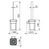 Ершик Langberger Vico 11325A к стене квадратный фото 2