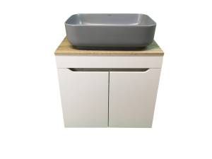Тумба с раковиной Sintesi STL.W7023_SIN-LVB-APP-409GM подвесная, Дуб сонома, серый матовый