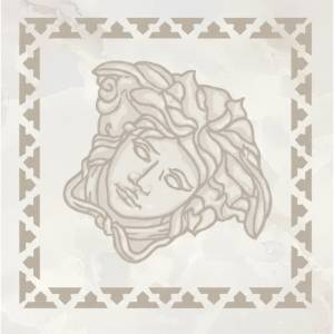 Вставка Versace Emote G0262590 Tozzetto Greca Onice Bianco 10x10