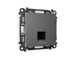 Комплект механизма компьютерной розетки Ambrella Volt MA MA662005 антрацит серый