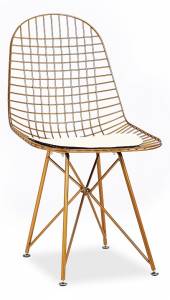 Стул обеденный Stool Group Eiffel AFR-18B-P1 GL/WH с белой подушкой
