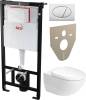Комплект Унитаз подвесной Duravit Architec 45720900A1 + Система инсталляции для унитазов AlcaPlast Sadromodul AM101/1120-001 с белой кнопкой и шумоизоляцией