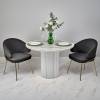 Стол Bradex Home Aura RF 0807 керамогранит Calacatte gold (глянец), белый 110x110x75 фото 14