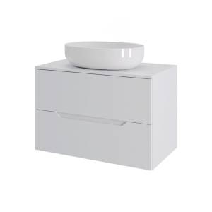 Тумба с раковиной Orange Line Li-70TuwMDF+B05-520W белый матовый, 70 см