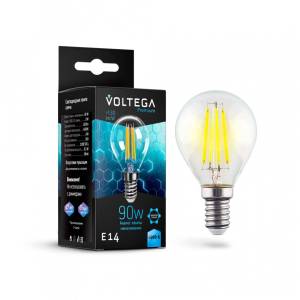 Лампа светодиодная Voltega Crystal E14 6.5W 4000K прозрачная VG10-G45E14cold9W-F 7137