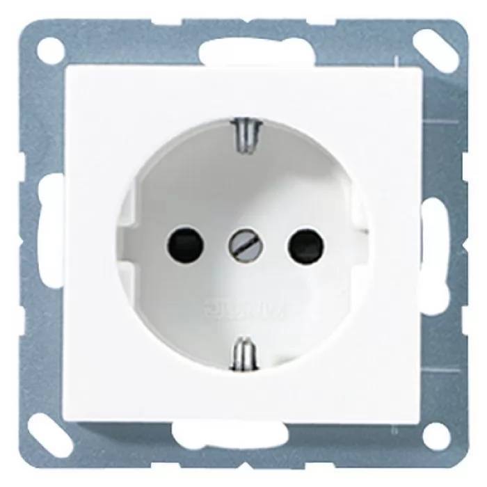 Розетка с заземлением Jung ECO Profi EP1420WW  Белый