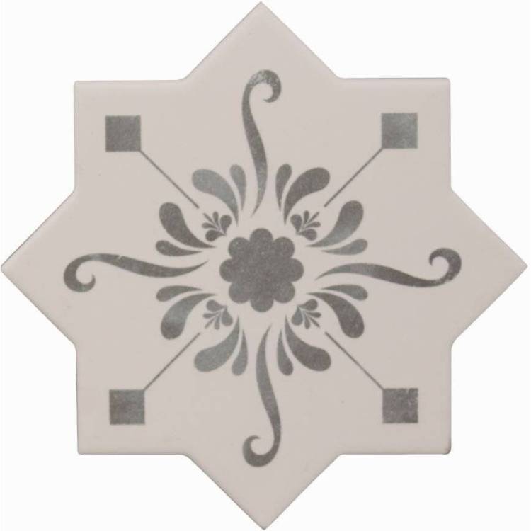 Керамогранит Cevica Becolors Star Dec. Stencil Grey 13.25x13.25