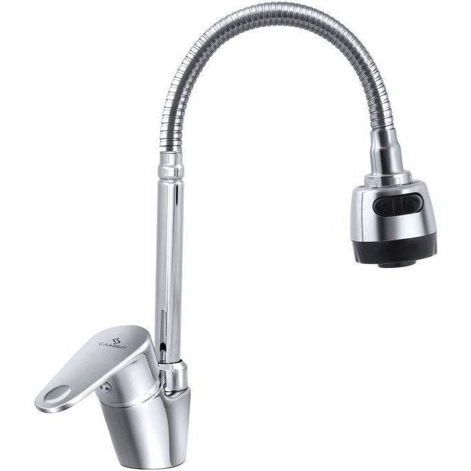 Смеситель для кухни Славен Коттедж СЛ-ОД-Л25 с гибким изливом