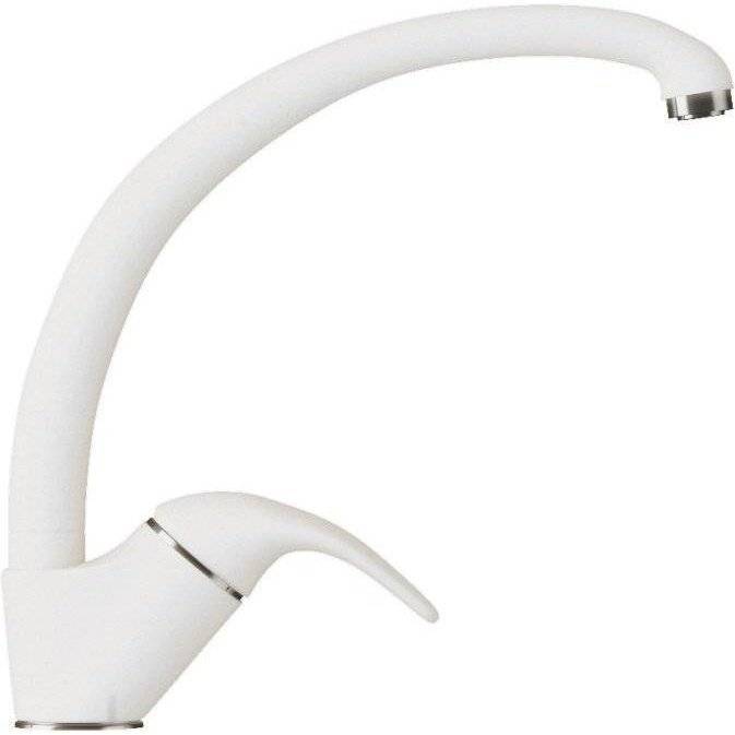 Смеситель для кухни Polygran 660687 высокий, белый хлопок