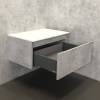 Тумба Comforty Осло-60 00-00000838 подвесная, бетон светлый с белой столешницей фото 3