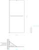 Душевая перегородка MaybahGlass MGD-713-6ш 109x195, стекло сатин 8 мм, профиль черный фото 4