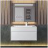 Тумба с раковиной Uperwood Lotus Premium подвесная, белая, 80 см фото 6