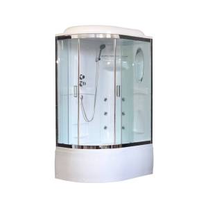 Душевая кабина Royal Bath RB8120BK2-T-CH-R+EL с высоким поддоном, с сиденьем