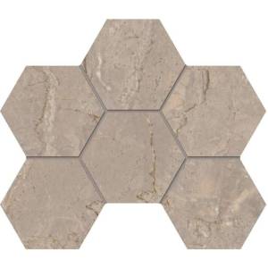 Мозаика Estima Bernini 67341 Mosaic/BR02_PS/25x28,5/Hexagon Hexagon Beige полированная 25x28.5