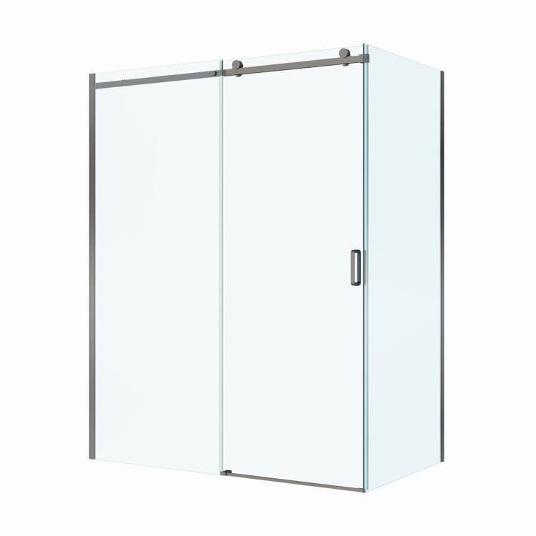 Душевой уголок BelBagno SOFT_CLOSE-2-AH-1-160/100-C-GM профиль оружейная сталь, стекло прозрачное, 160x100x200