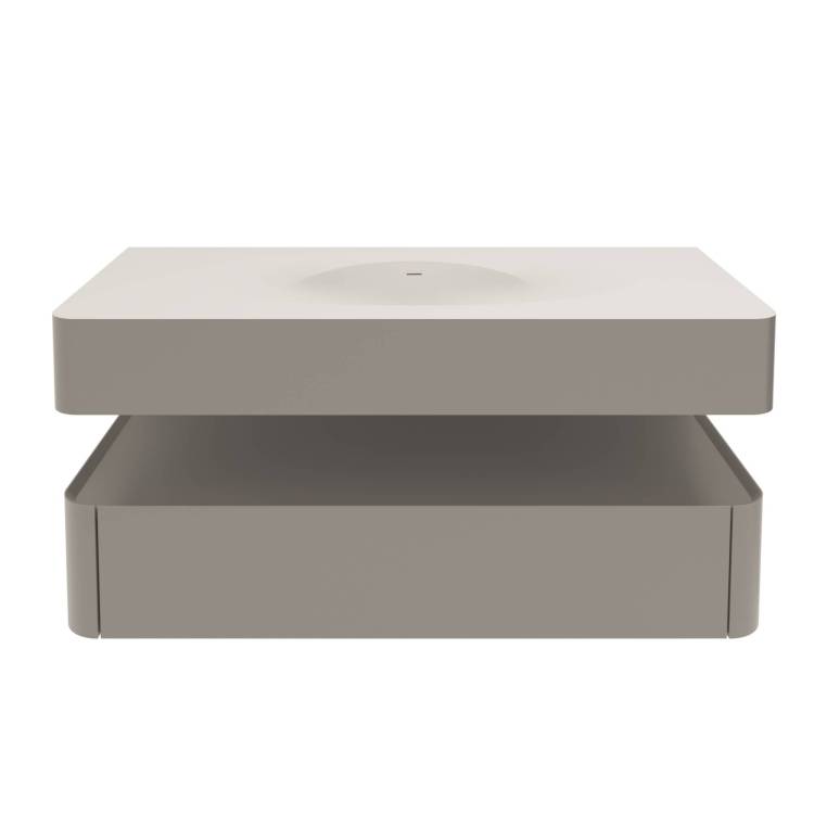 Тумба под раковину Vincea Caprise 1200 VMC-4CA120MLG подвесная, светло-серый матовый