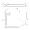 Душевой поддон Veconi Tezeo Acrylic TZ-55LB 100x80x15 черный фото 2