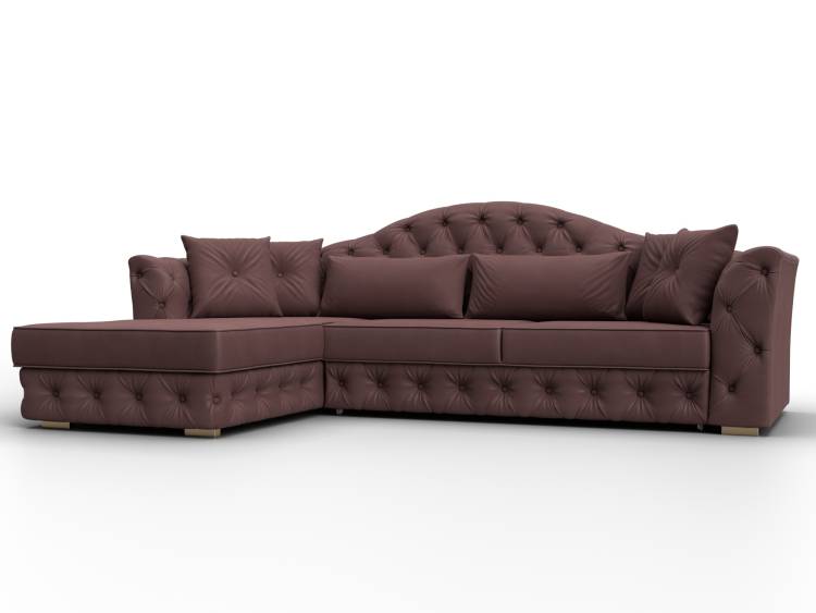 Диван угловой Лига Диванов Артис 128039L Бордовый
