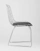 Набор из 4 стульев Stool Group Bertoia MC66-5F KD HLR-43 X4 хромированный с черной подушкой фото 4