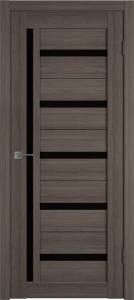 Межкомнатная дверь Владимирская Фабрика Дверей Atum 18 Grey стекло Black Gloss 900x2000