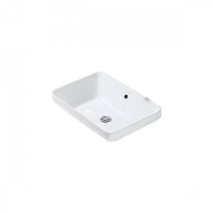 Раковина накладная Bravat Meissen C22206W-ENG белая прямоугольная 580x390x185мм