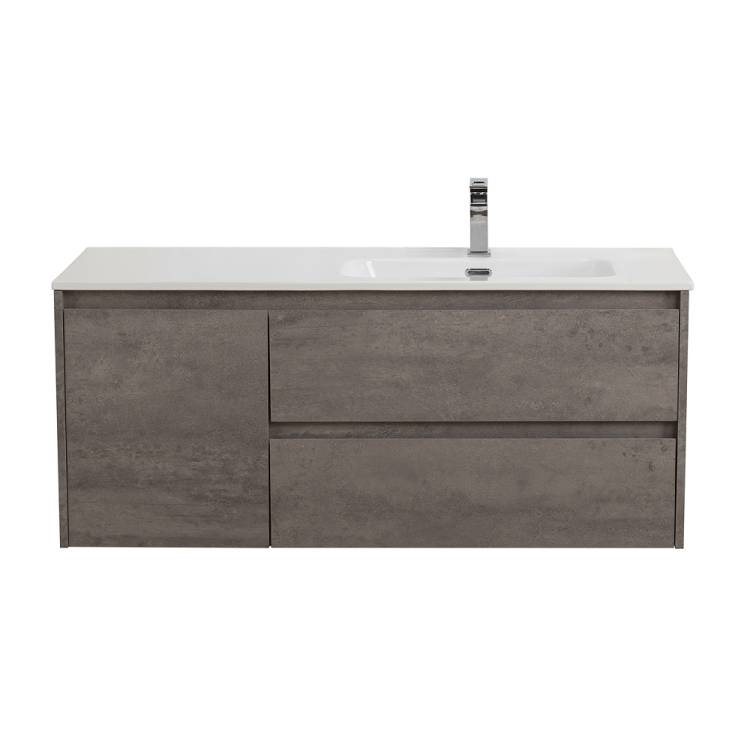 Тумба под раковину BelBagno KRAFT-1000-2C-1A-SO-CG-R подвесная, Cemento Grigio, 100x46