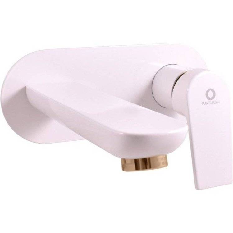 Смеситель для раковины Rav Slezak Colorado CO135BZ с внутренней частью, белый, золото