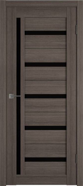 Межкомнатная дверь Владимирская Фабрика Дверей Atum 18 Grey стекло Black Gloss 900x2000