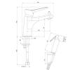 Смеситель для раковины Paini Messina MECR205/574 с гигиеническим душем, хром фото 2