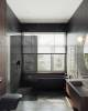 Душевая перегородка MaybahGlass MGD-698-5ш 79x195, стекло графит 8 мм, профиль хром матовый фото 2