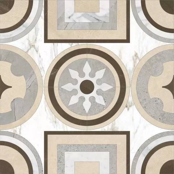 Декор Kerranova Marble Trend K-1001/LR/d02 Calacatta Gold D02-CUT LR 60х60