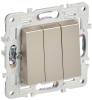 Выключатель 3-клавишный IEK Skandy SK-V30-0-10-K37 шампань