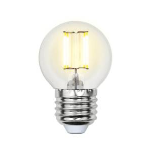 Лампа светодиодная филаментная Uniel Multibright LED-G45-5W/WW/E27/CL/MB GLM10TR