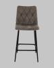 Стул полубарный Stool Group Одди Diamond AV 443PB-Cst-9005(PP) темно-серый, велюр фото 3