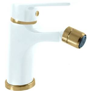 Смеситель для биде Rav Slezak Colorado CO145.5KBZ белый, золото