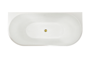 Акриловая ванна Royal Bath Riva RB610210GD белая, 150x75