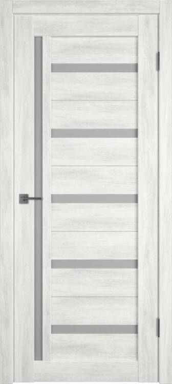 Межкомнатная дверь Владимирская Фабрика Дверей Atum 18 Nord Vellum стекло White Cloud 700x2000