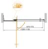 Душевая дверь Cezares Slider SLIDER-B-1-100/110-C-BORO профиль брашированное золото, стекло прозрачное, 100x195 фото 5
