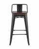 Стул барный Stool Group Tolix Soft LF626A MATTE BLACK 3474+PU7005 черный матовый фото 2