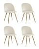 Набор из 4 стульев Stool Group Лион DC-69030 HLR-2 X4 кремовый