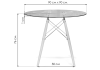 Стол Woodville PT-151 15487 clear glass/wood фото 2