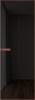 Межкомнатная дверь Profil Doors 1 AGN цвет профиля Красный антрацит, стекло безопасное 4 мм черное тонированное 600x2000