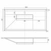 Раковина Uperwood Lotus Quartz 29192036 черная матовая, космос, 100x50 фото 4