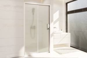 Душевая дверь в нишу Royal Bath Accord RB125HS-C-ST профиль сатин, стекло матовое, 125x200