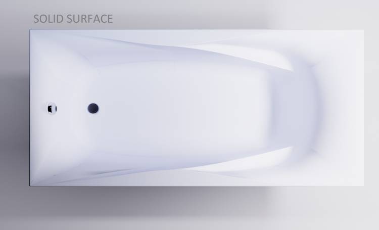 Ванна из искусственного камня Астра-Форм Вега Люкс 180x80 Solid Surface, белая матовая